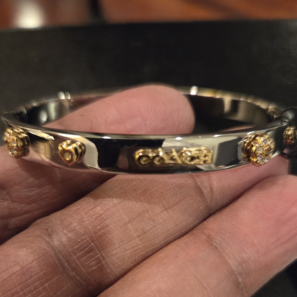 COACH Signature Mixed Motif Bangle Bracelet - Picture 5 of 6